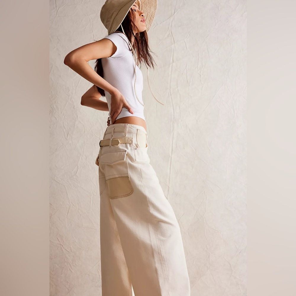 Free People We The Free Waterfalls Baggy Wide-Leg Jeans - Picture 3 of 10